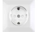 Priza 2P+E 16A cu obtur alb CANDELA Mutlusan