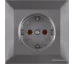 Priza 2P+E 16A  cu obtur antracit CANDELA Mutlusan