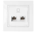 Розетка двойная компьютерная белая УЮТ BYELECTRICA