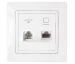 Розетка компьютер+телефон белая УЮТ BYELECTRICA