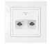 Розетка двойная телефонная белая УЮТ BYELECTRICA